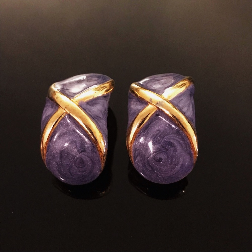 ✨Gorgeous Signed Gay Boyer Antique Earring Clips - Picture 2 of 3